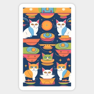 White Cats UFO Sticker